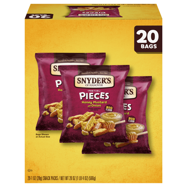 Save on Snyder's of Hanover Pretzel Pieces Honey Mustard & Onion 20