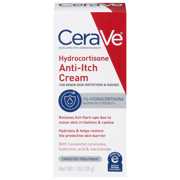 Save on CeraVe Hydrocortisone AntiItch Cream Hyaluronic Acid & Niacinamide Order Online