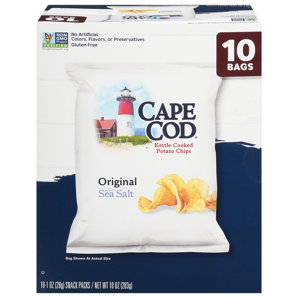 Save on Cape Cod Kettle Cooked Potato Chips Original 10 ct Order