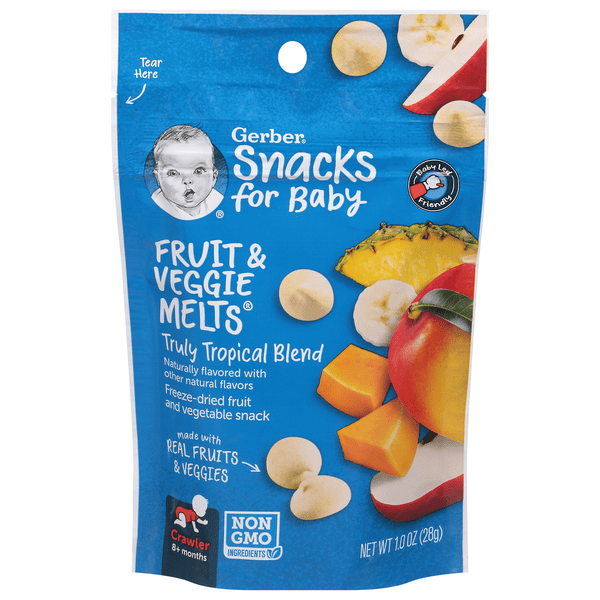 Save on Gerber Fruit & Veggie Melts Truly Tropical Blend Order Online Delivery Food Lion