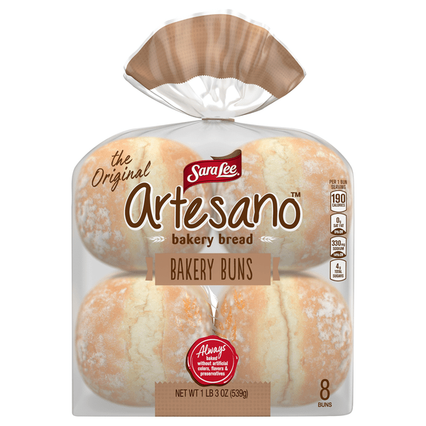 Save on Sara Lee Artesano Bakery Sandwich Buns 8 ct Order Online