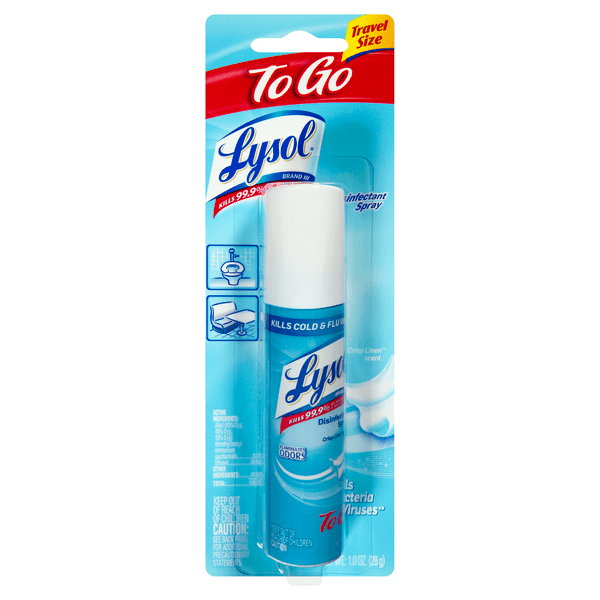 Save on Lysol Disinfectant To Go Crisp Linen Scent Spray Order Online