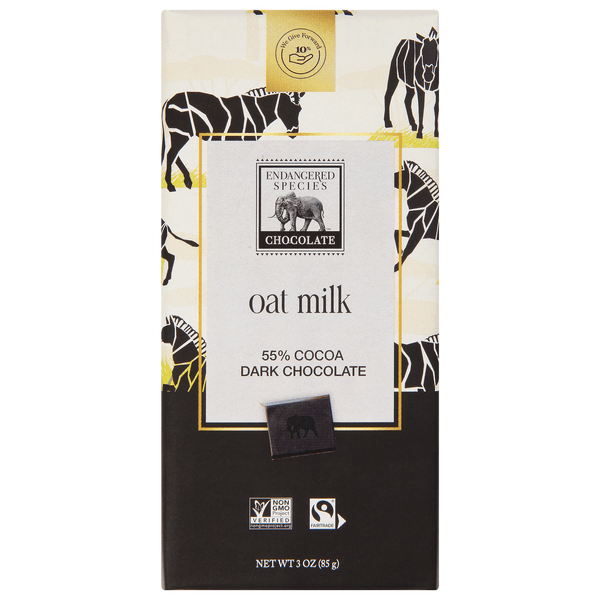 Save on Endangered Species Chocolate Bar Oat Milk + Dark Chocolate 55