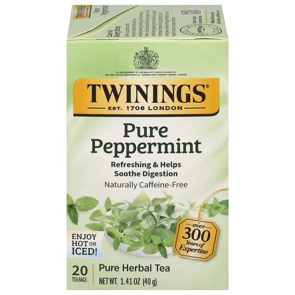 Save on Twinings of London Pure Peppermint Herbal Tea Bags Caffeine