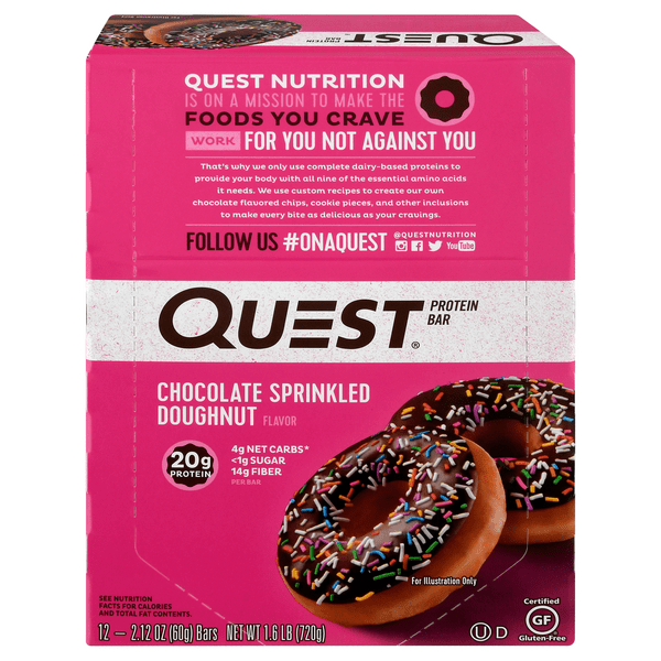 Save on Quest High Protein Bar Chocolate Sprinkled Doughnut Low Carb