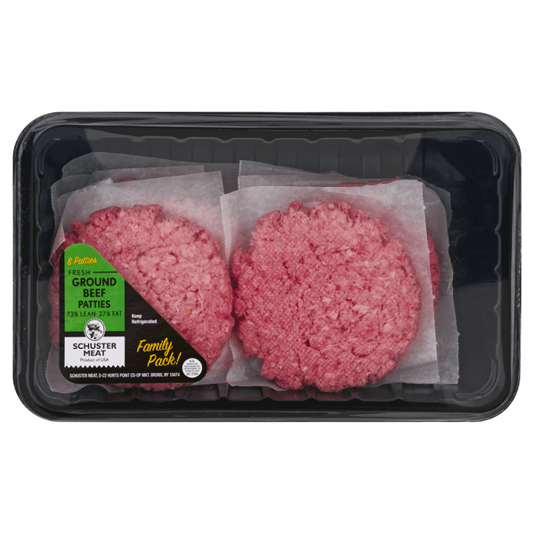 Save on Schuster Meat Ground Beef Patties Family Pack 4 ct Order
