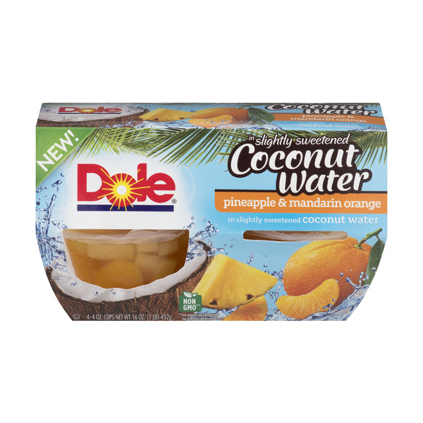 Save on Dole Fruit Bowls Pineapple & Mandarin Orange in Coconut Water