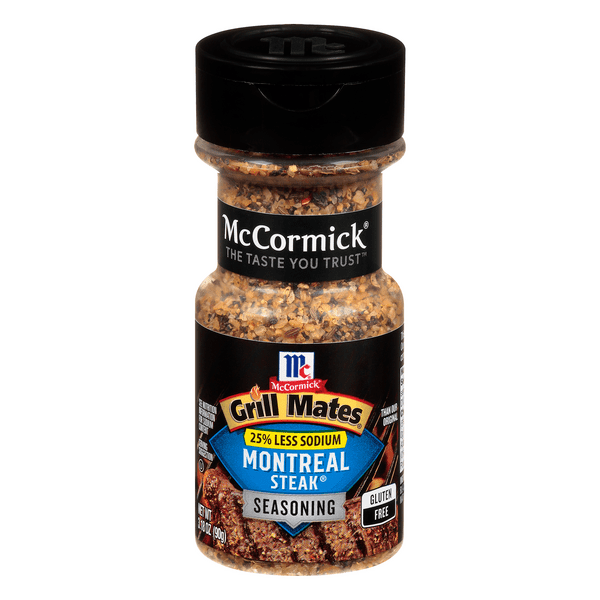 Save on McCormick Grill Mates Montreal Steak Seasoning 25 Less Sodium