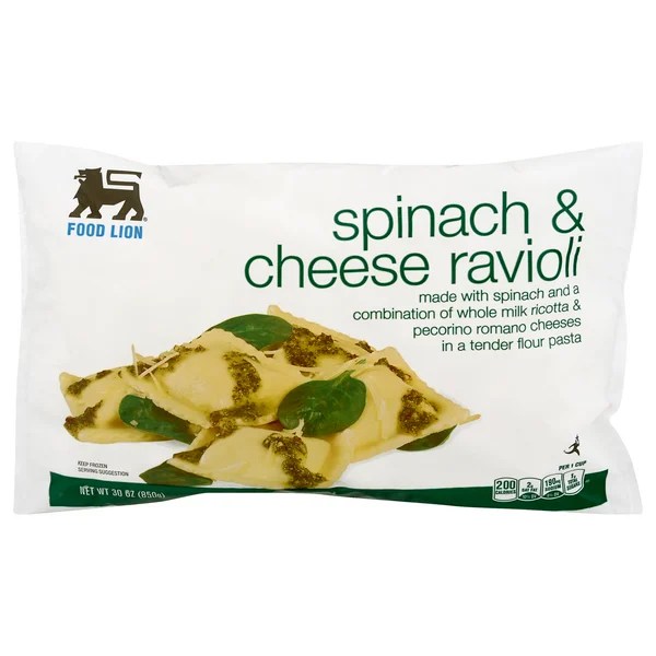 Save on Food Lion Ravioli Pasta Spinach & Cheese Frozen Order Online