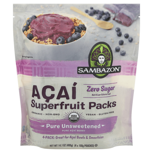 Save on Sambazon Pure Unsweetened Pure Acai Berry Acai Superfruit Packs