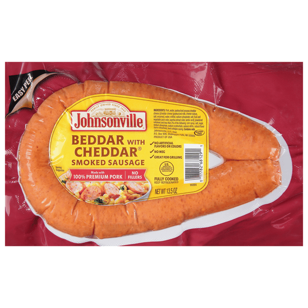 Save on Johnsonville Beddar with Cheddar Sausage Smoked & Cheddar