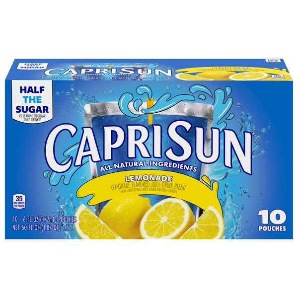 Save on Capri Sun Juice Drink Pouches Lemonade All Natural 10 pk