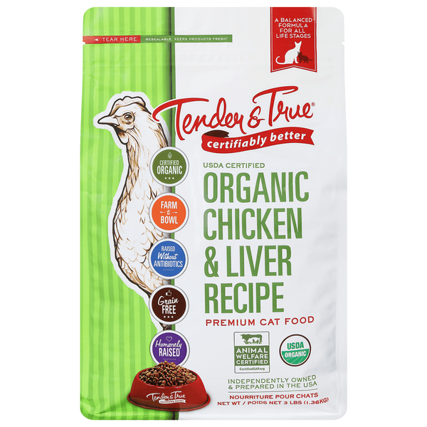 Save on Tender & True Premium Dry Adult Cat Food Organic Chicken & Liver Recipe Order Online