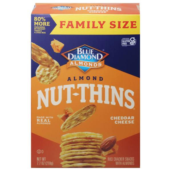 Save on Blue Diamond Almond NutThins Rice Cracker Snacks Cheddar