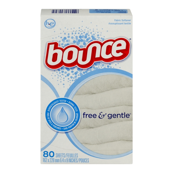 Save on Bounce Fabric Softener Dryer Sheets Free & Gentle Order Online