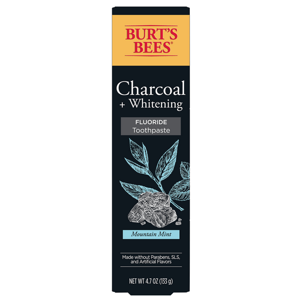 Save on Burt's Bees Fluoride Toothpaste Charcoal + Whitening Mountain