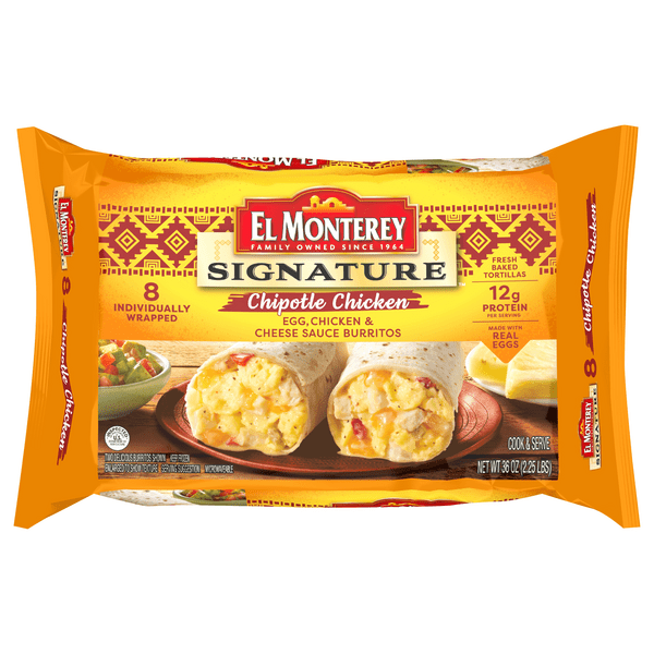 Save on El Monterey Signature Burrito Egg Chipotle Chicken & Cheese