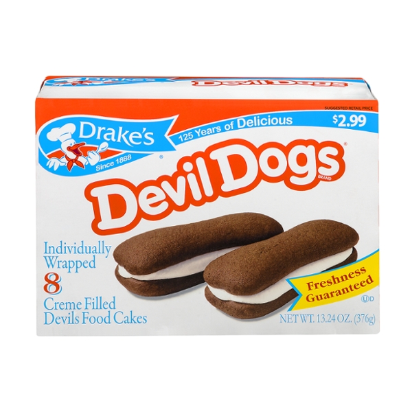 Save on Drake's Devil Dogs Creme Filled Devils Food 8 ct Order Online
