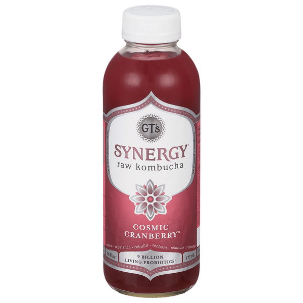 Save on GT's Synergy Raw Kombucha Drink Cosmic Cranberry Order Online