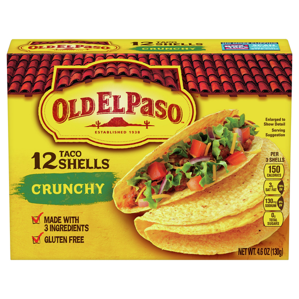 Save on Old El Paso Taco Shells Crunchy Gluten Free 12 ct Order