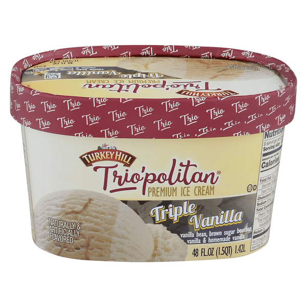 Save on Turkey Hill Trio'politan Premium Ice Cream Triple Vanilla Order