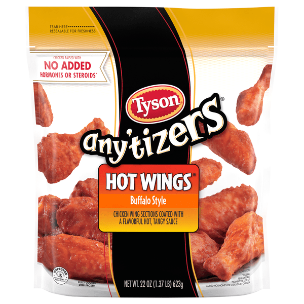 Save on Tyson Any'tizers Hot Wings Buffalo Style Fully Cooked Frozen