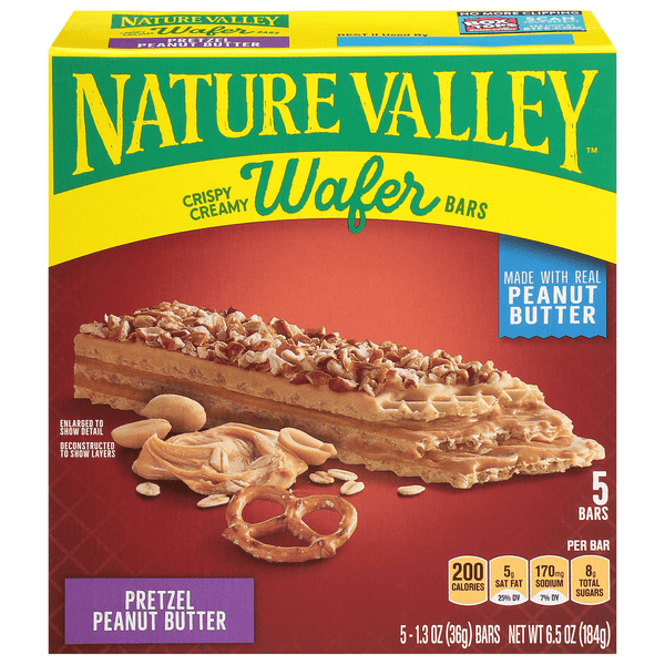 Save on Nature Valley Crispy Creamy Wafer Bars Pretzel Peanut Butter