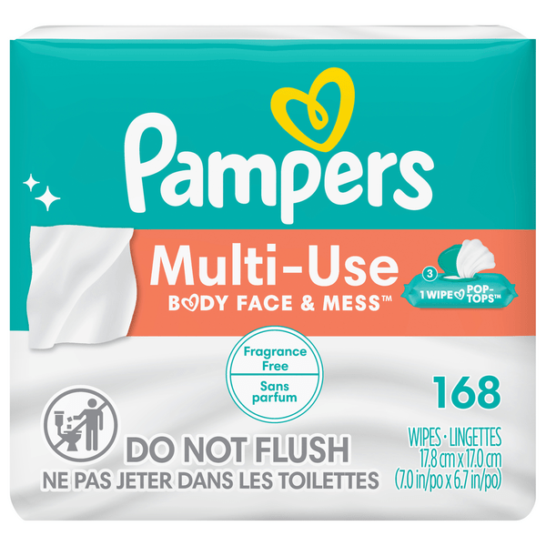 Save on Pampers Expressions MultiUse Wipes Fragrance Free 56 ea 3 ct