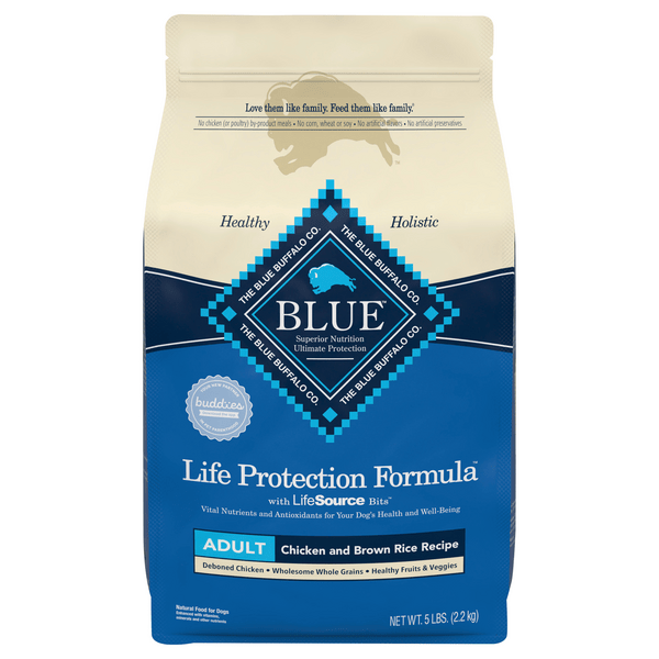 Save on BLUE Adult Dry Dog Food Chicken & Brown Rice Recipe Natural