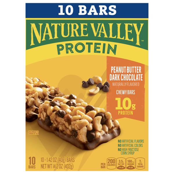 Save on Nature Valley Peanut Butter Dark Chocolate 10g Protein Chewy
