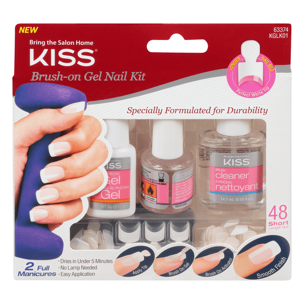 Save on Kiss BrushonGel Nail Kit Short Length Order Online Delivery MARTIN'S