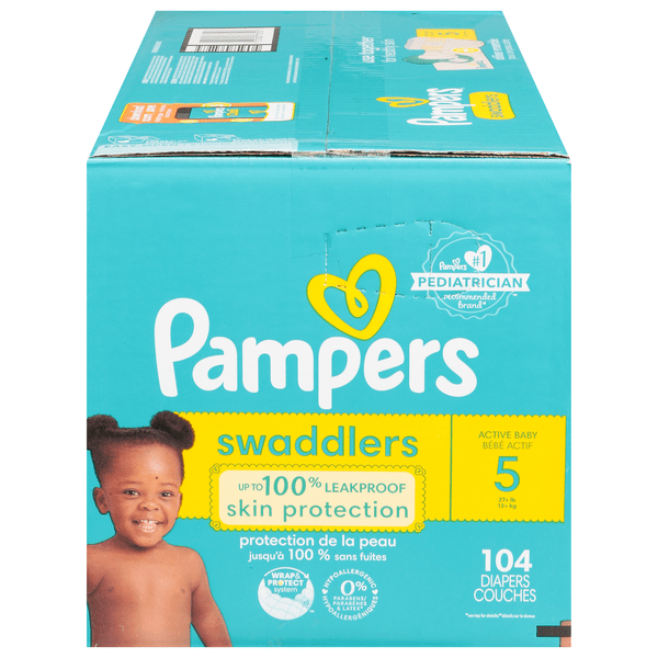 Save on Pampers Swaddlers Size 5 Baby Diapers 27+ lb Order Online