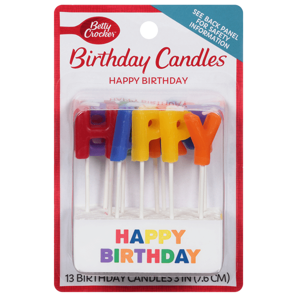 Save on Betty Crocker Birthday Candles Happy Birthday 3 Inch Order