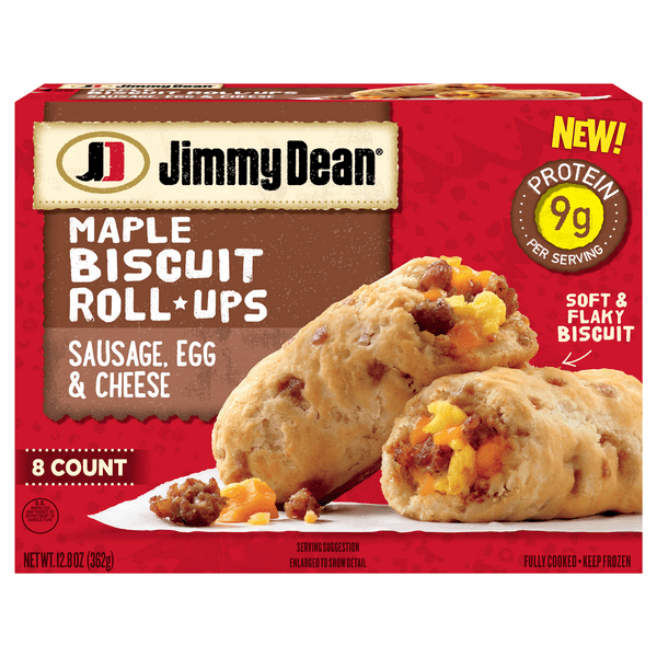 Save on Jimmy Dean Maple Biscuit Roll Ups Sausage Egg Cheese 8 ct