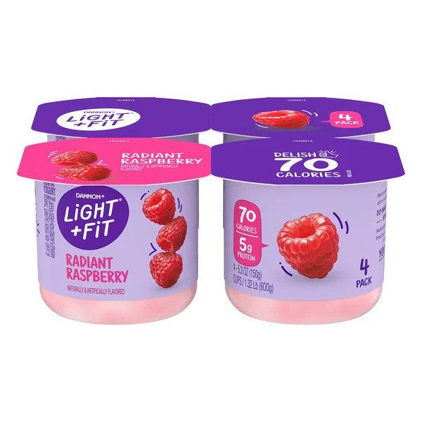 Save on Dannon Light & Fit Yogurt Raspberry Non Fat 4 ct Order Online