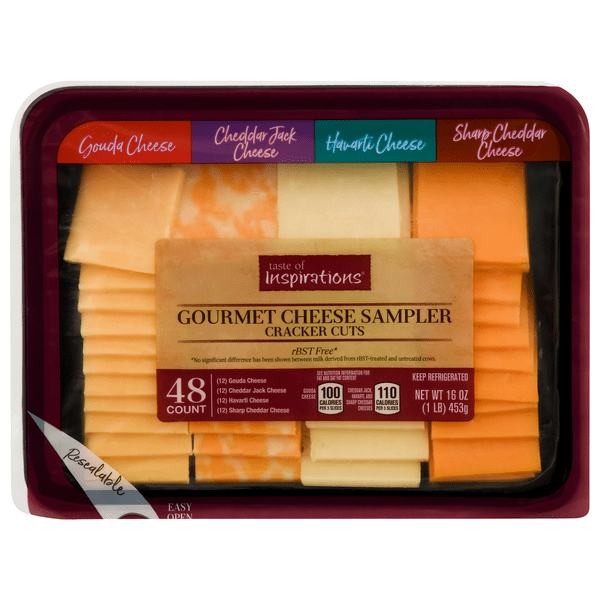 Save on Taste of Inspirations Gourmet Cheese Sampler Cracker Cuts 48