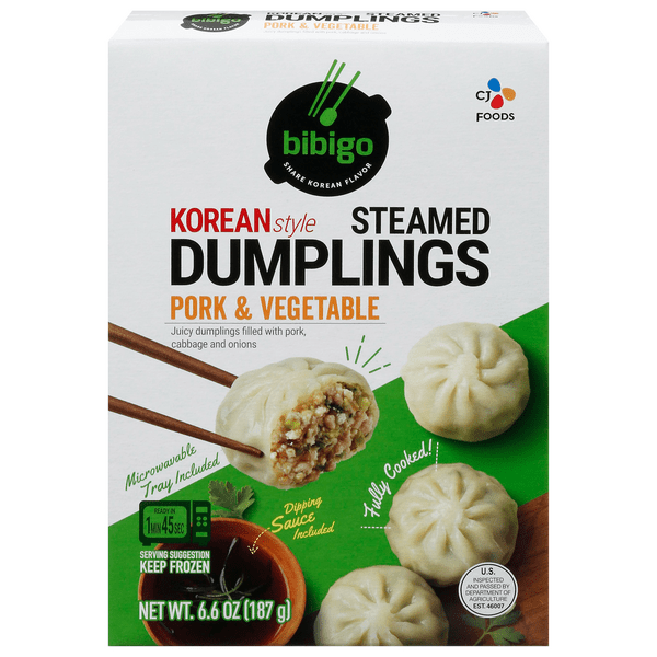 Save on Bibigo Steamed Dumplings Korean Style Pork & Vegetable Frozen
