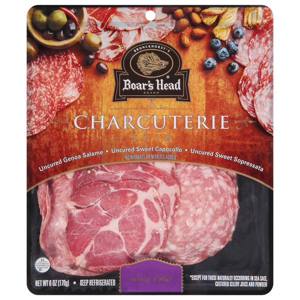 Save on Boar's Head Trio Charcuterie Genoa Salame/Sweet Capocollo/Sweet