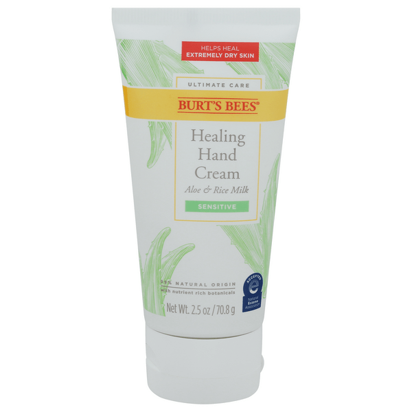 Save on Burt's Bees Ultimate Care Healing Hand Cream Aloe & Rice Milk