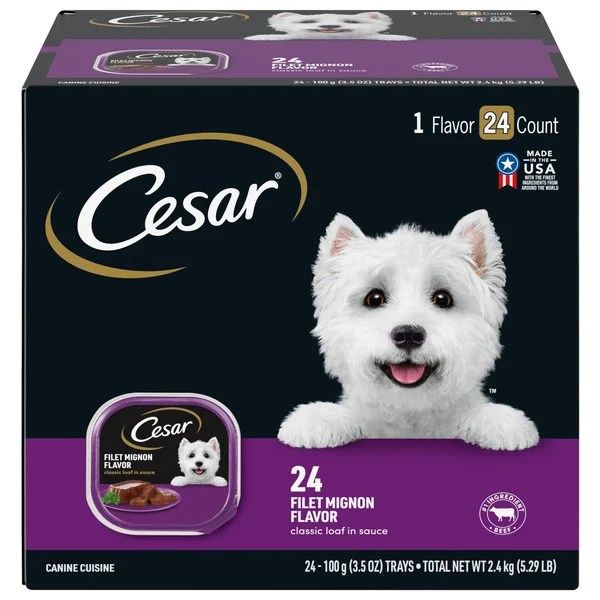Save on CESAR Classic Loaf in Sauce Filet Mignon Flavor Adult Wet Dog