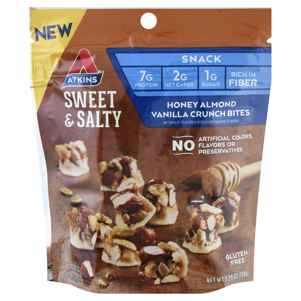 Save on Atkins Crunch Bites Honey Almond Vanilla Gluten Free Order