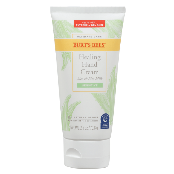 Save on Burt's Bees Ultimate Care Healing Hand Cream Aloe & Rice Milk