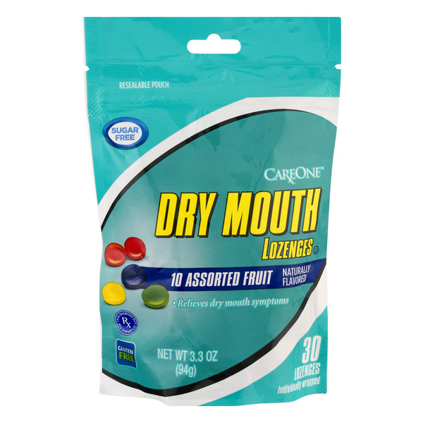 Save on CareOne Dry Mouth Lozenges assorted Fruit Gluten Free Sugar