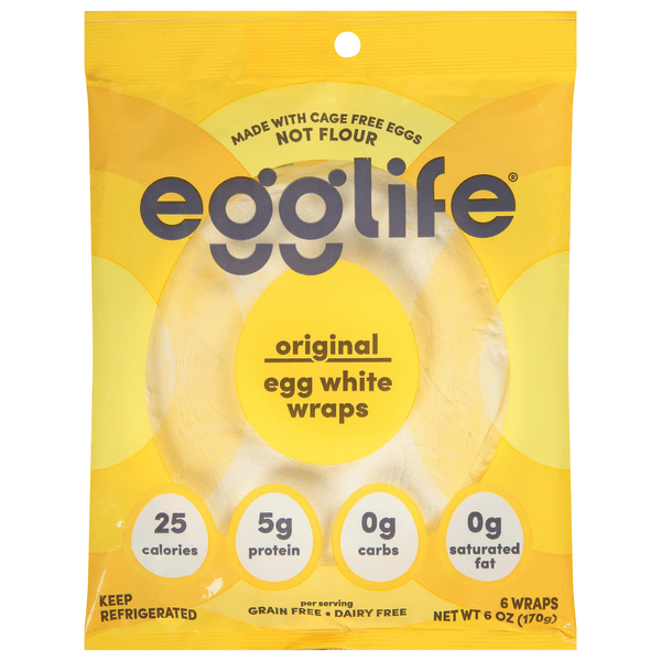 Save on Egglife Egg White Wraps Original Grain & Dairy Free 6 ct