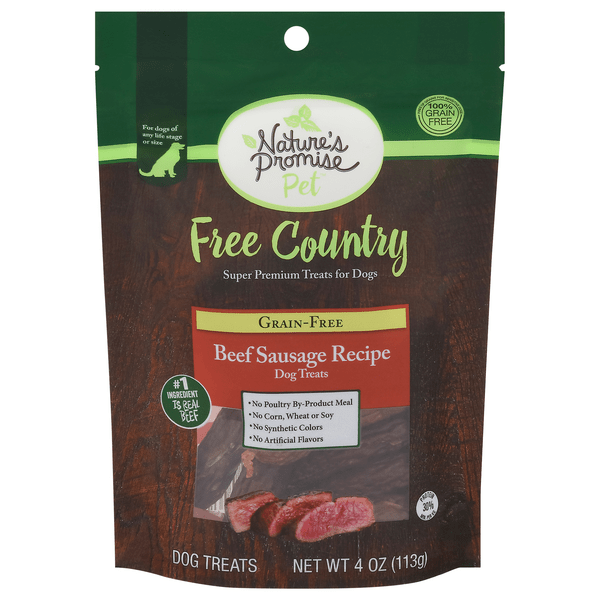 Save on Nature's Promise Wholesome Formula Dog Treats Beef Sausage