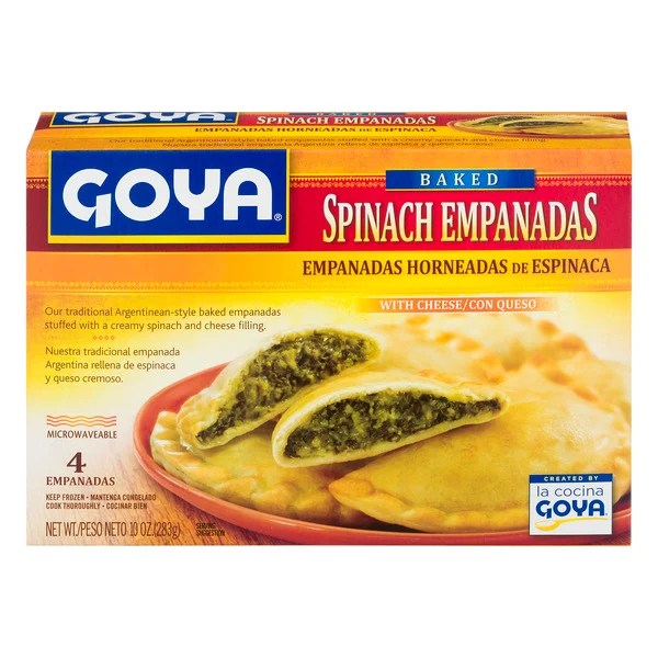Save on Goya Empanadas Spinach with Cheese Order Online Delivery Stop & Shop