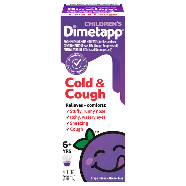 Save on Dimetapp Children Cold & Cough Liquid Grape Flavor Order Online