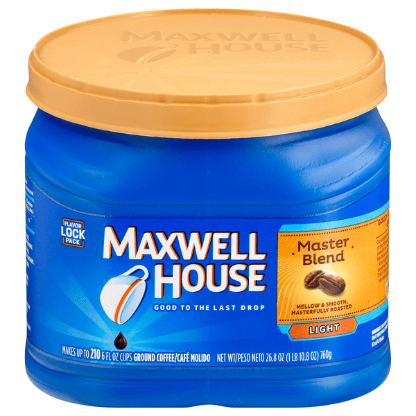 Save on Maxwell House Master Blend Light Roast Coffee (Ground) Order