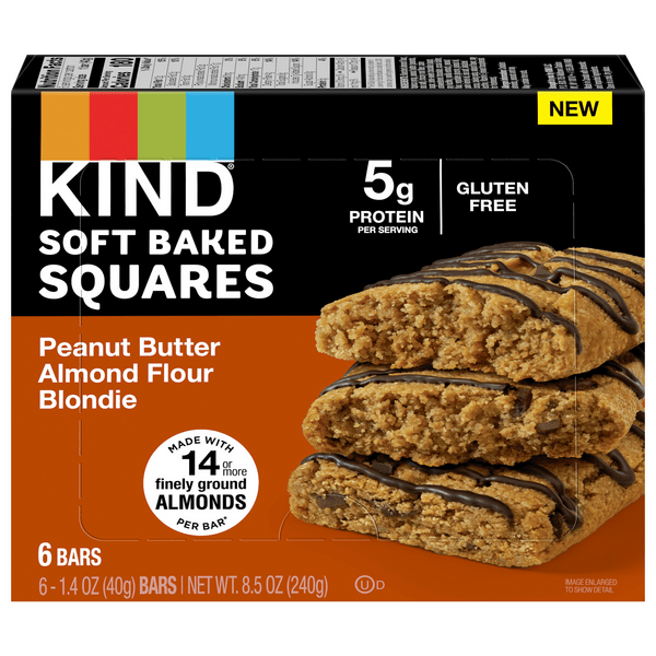 Save on KIND Soft Baked Squares Bars Peanut Butter Almond Flour Blondie