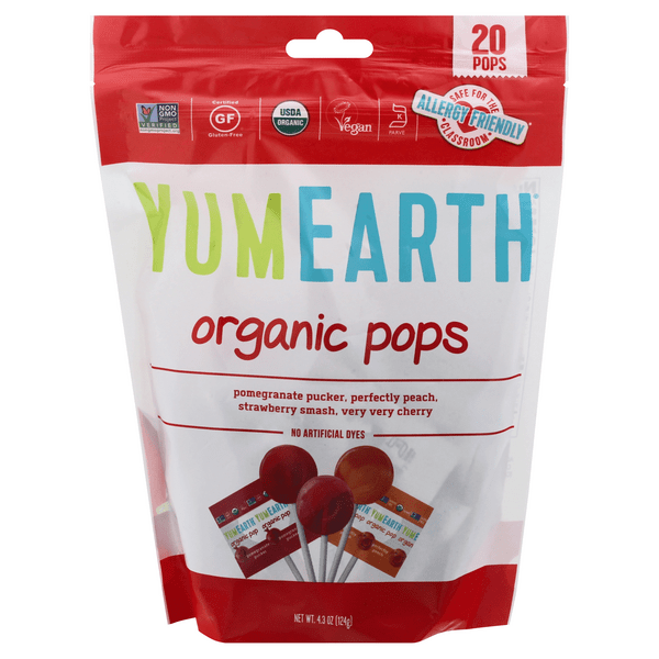 Save on Yumearth Pops Organic Assorted Flavors Gluten Free Organic 20 ct Order Online Delivery